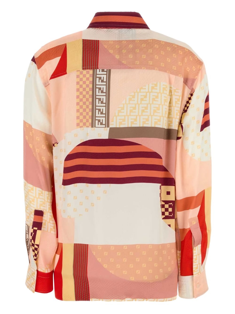 abstract-pattern button-up shirt - 2