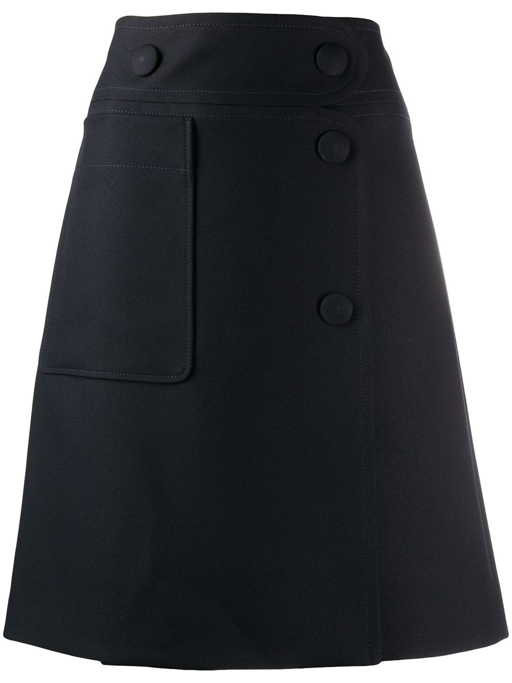 A-line buttoned skirt - 1