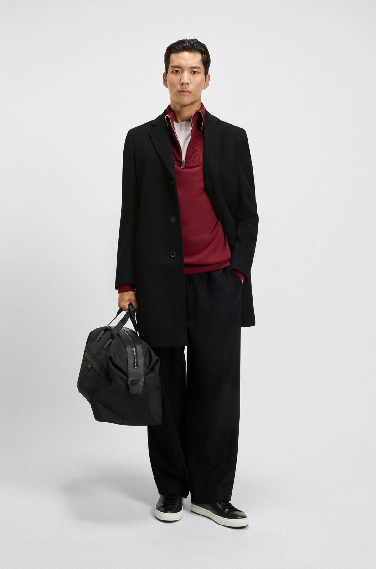 FORMAL COAT IN A WOOL BLEND - 4