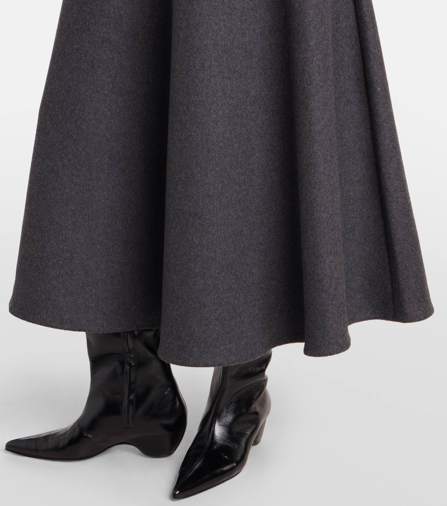 Wool-blend midi skirt - 5