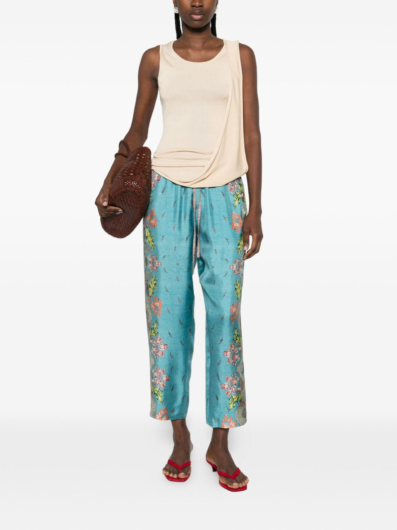Pierre-Louis Mascia floral-print cropped trousers outlook