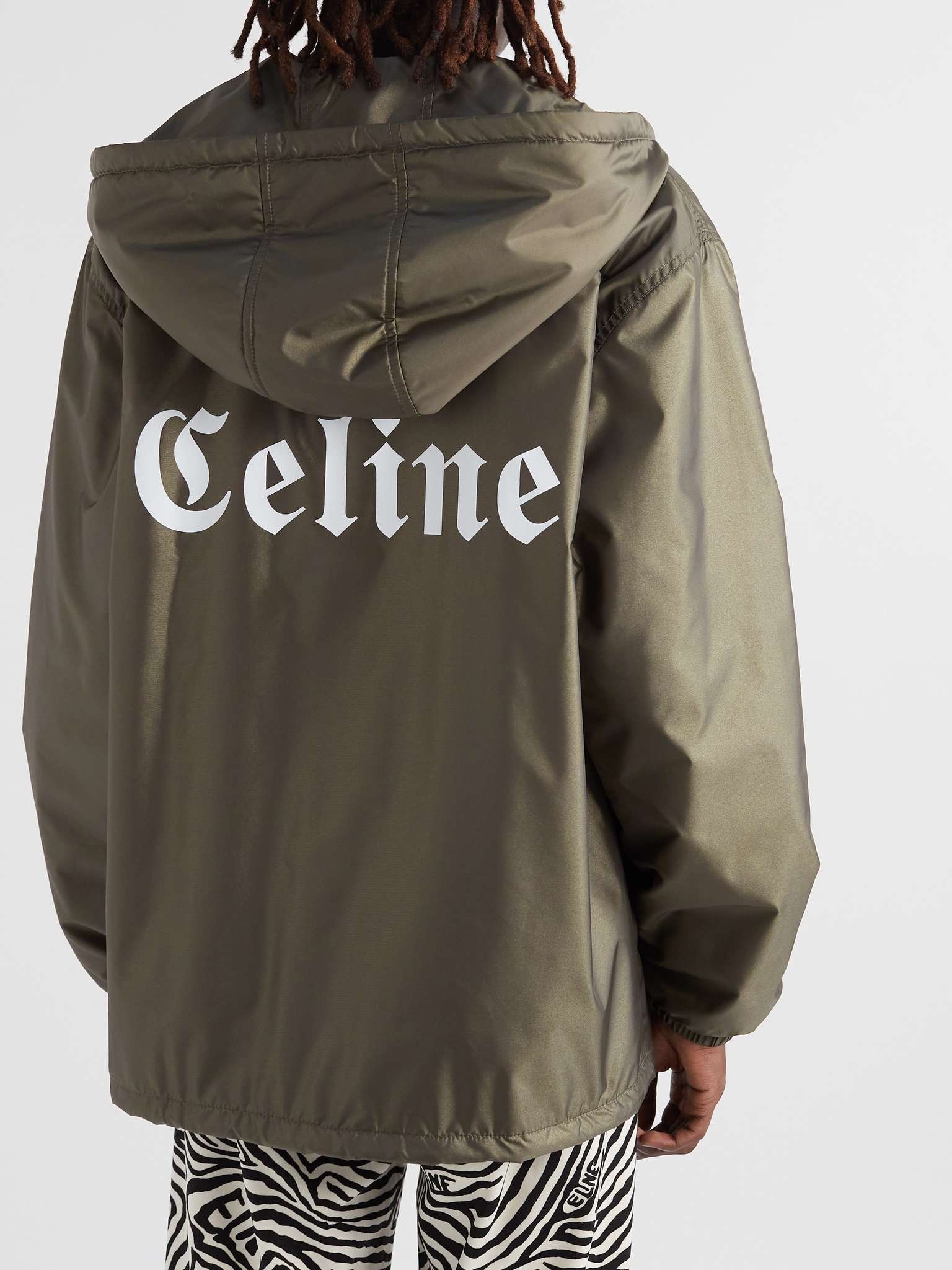 Logo-Print Nylon Hooded Jacket - 5