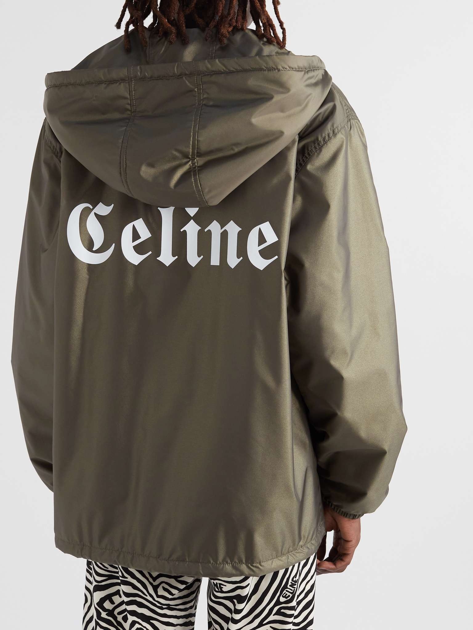 Logo-Print Nylon Hooded Jacket