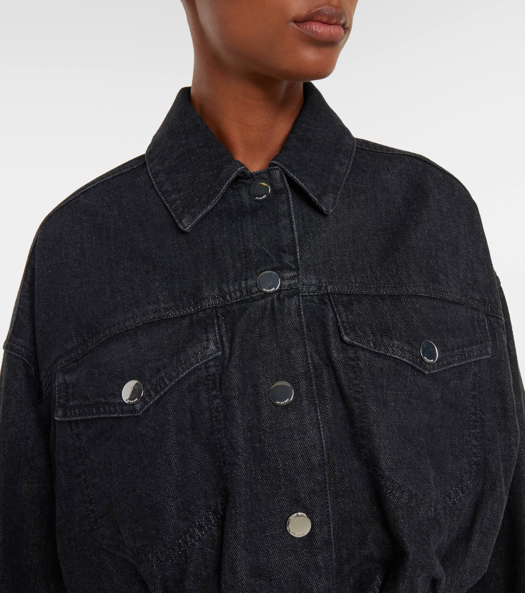 Sondrio cropped denim shirt - 4