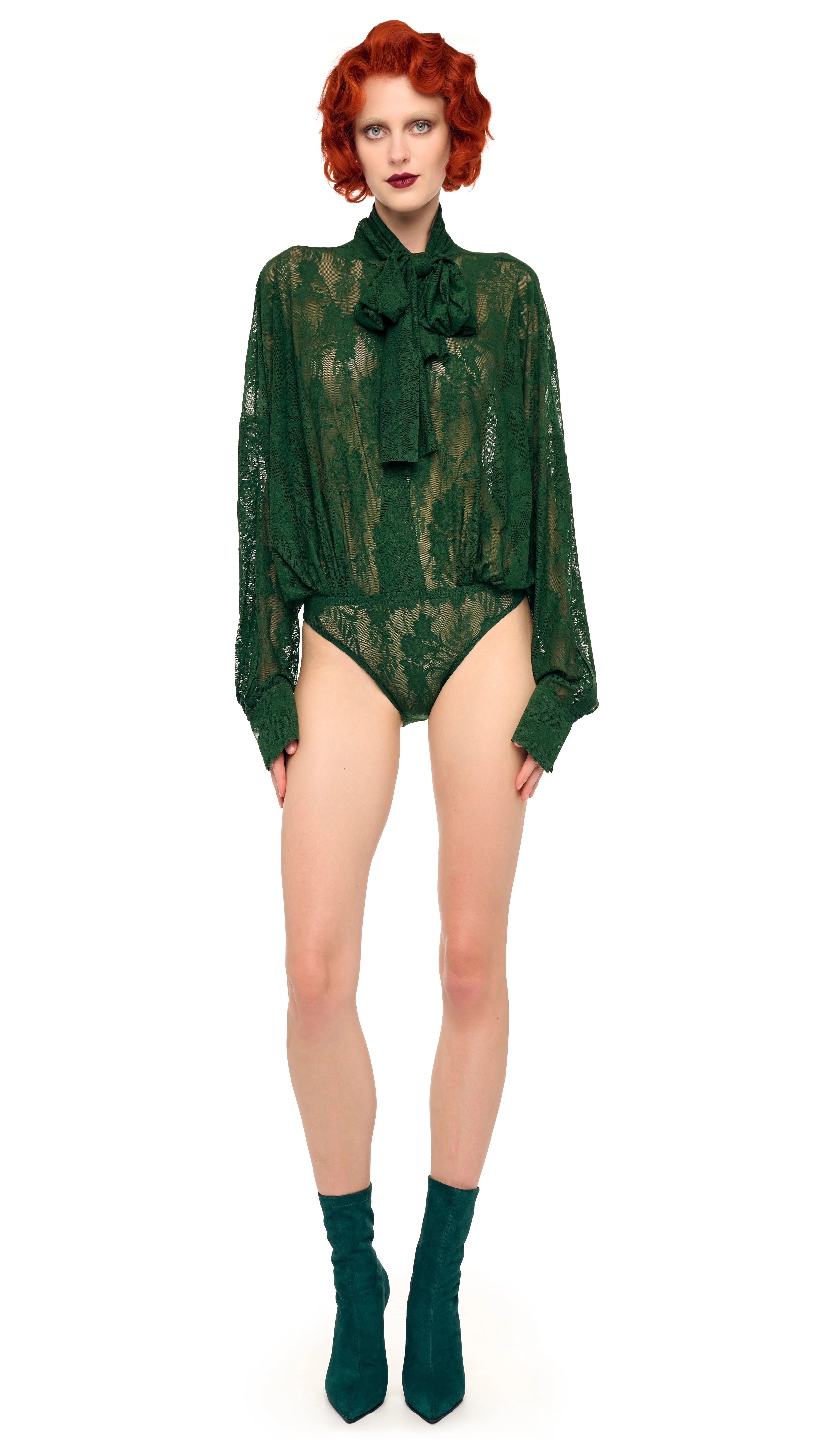 OVERSIZED NK BODYSUIT W/ BOW - 1