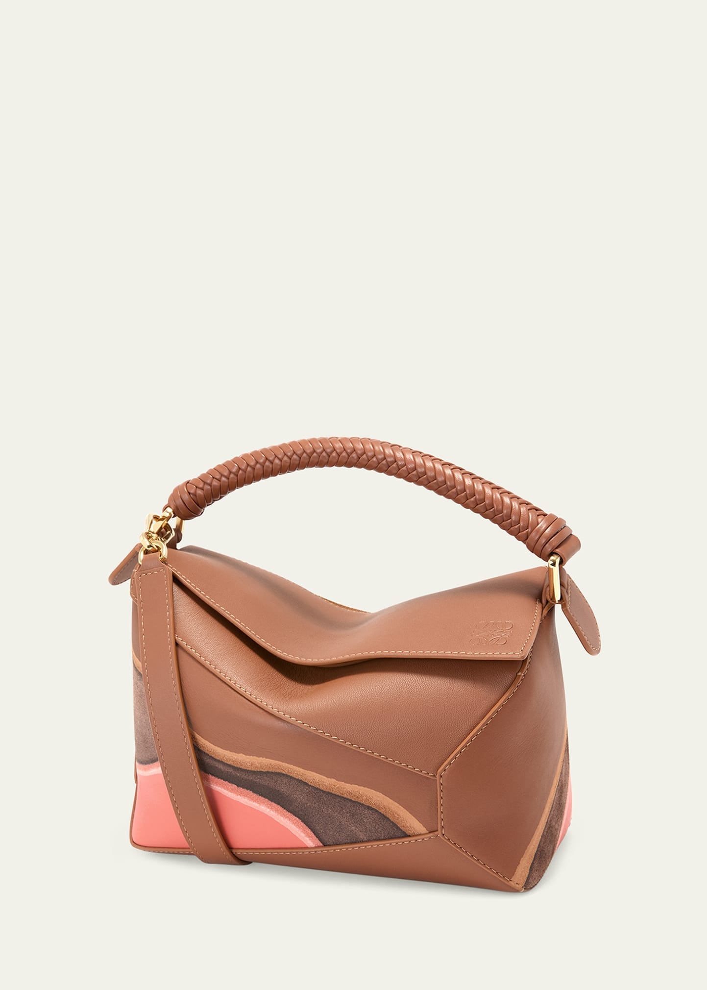 Puzzle Edge Small Top-Handle Bag in Nappa Leather - 3
