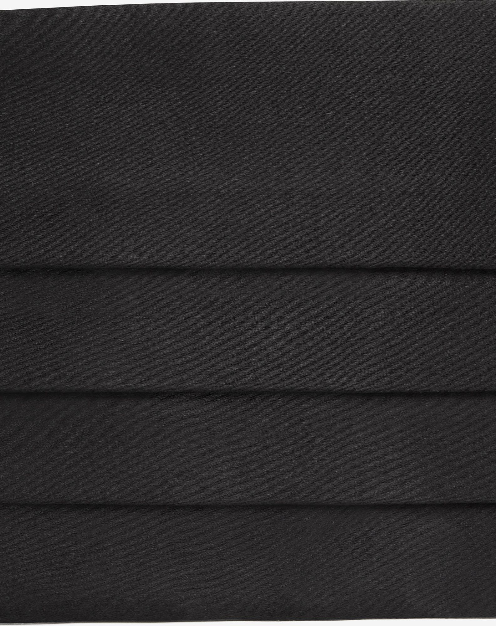 Black pure silk cummerbund - 3