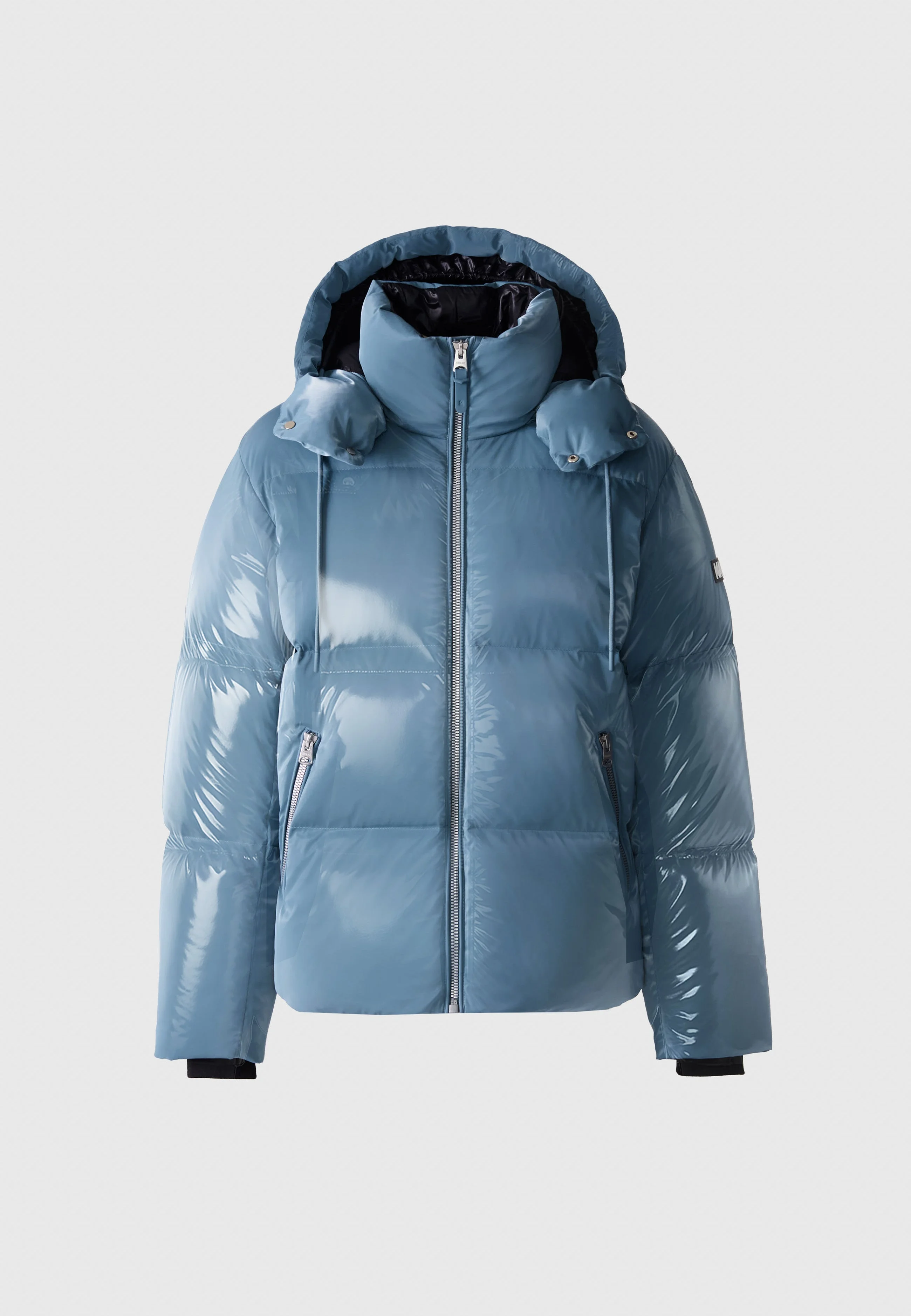 KENT-GLO High-Gloss Hooded Down Jacket - 1