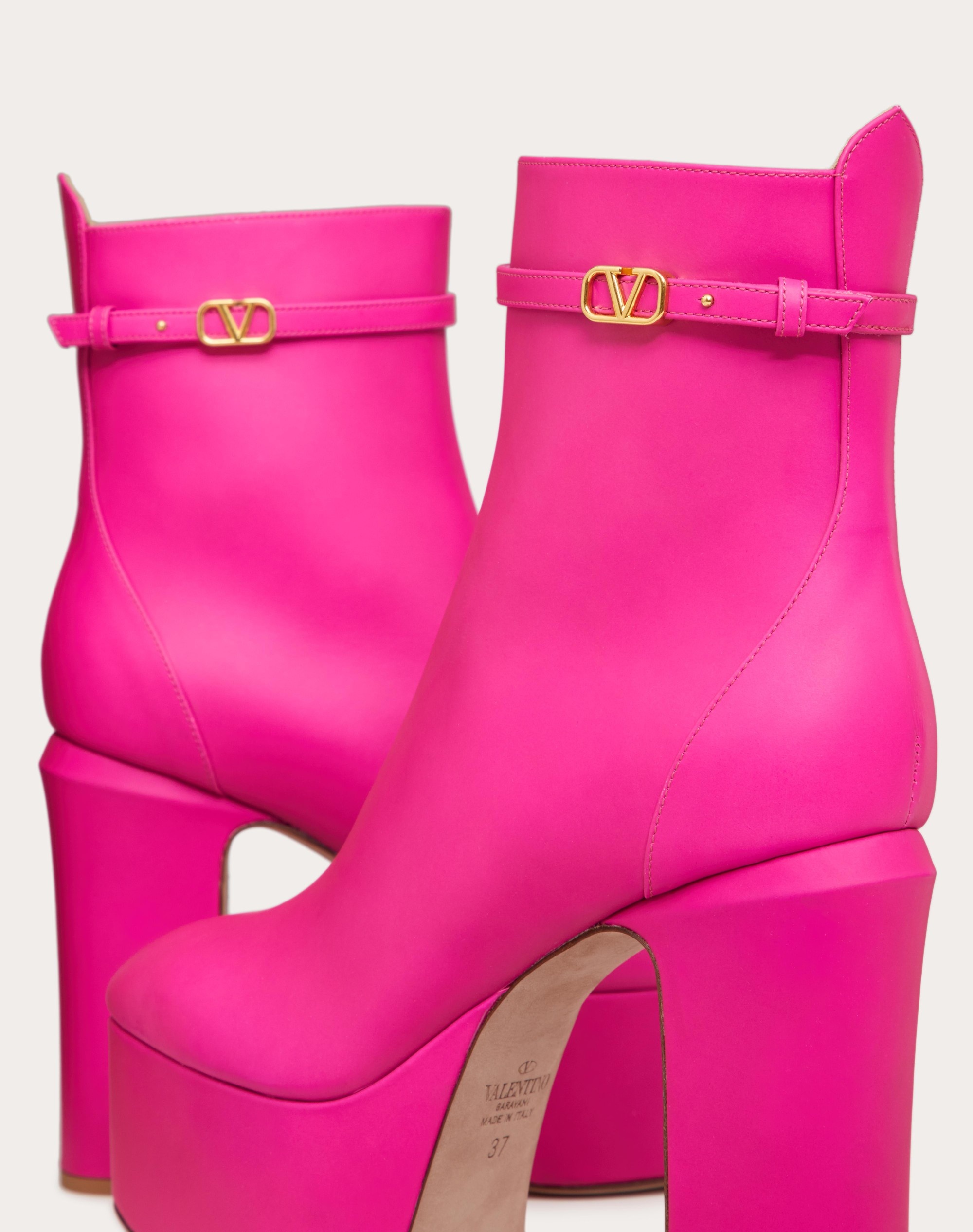 VALENTINO GARAVANI TAN-GO PLATFORM ANKLE BOOT IN CALFSKIN 120MM - 5