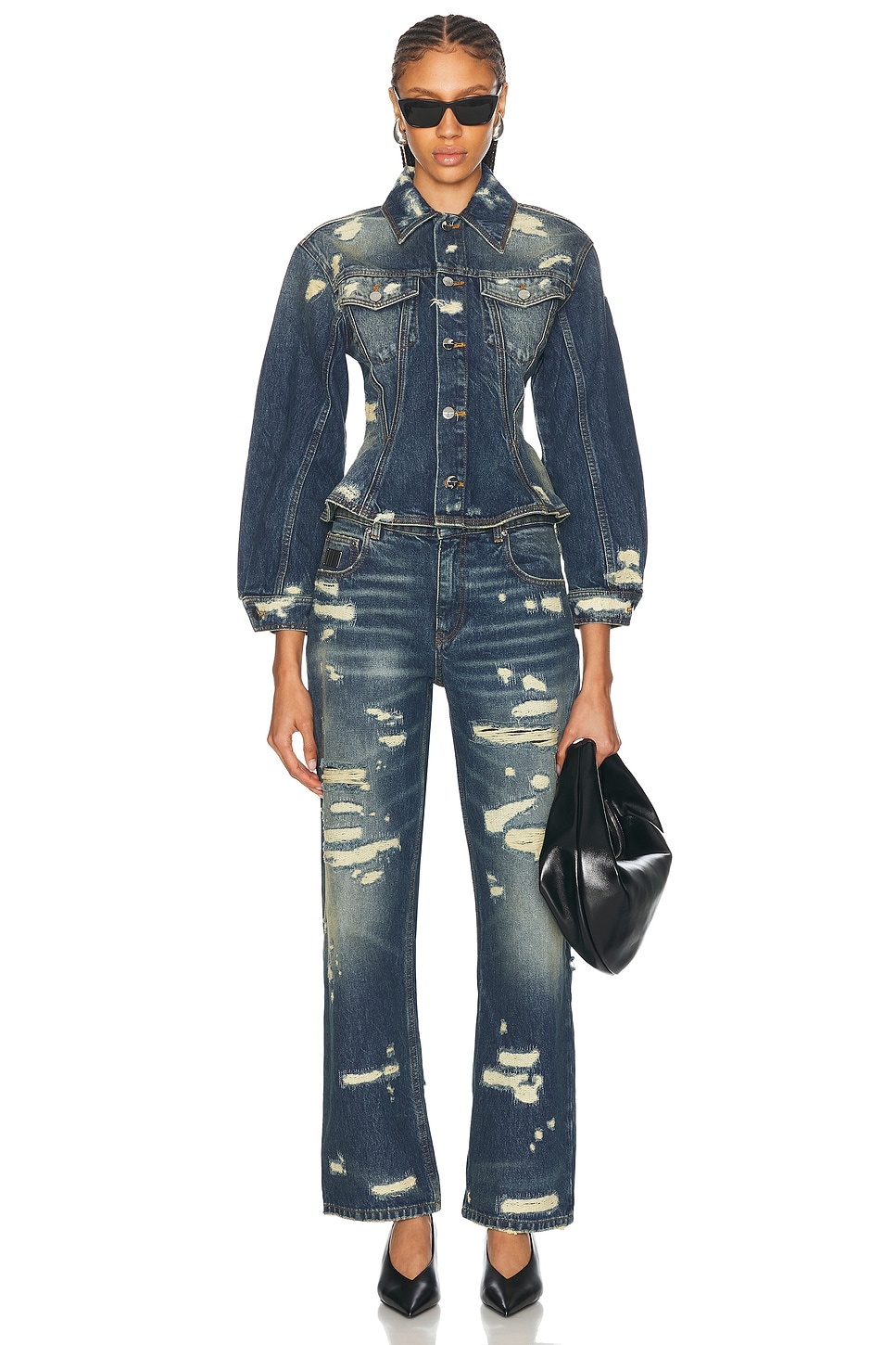 Fluted Denim Jacket - 5