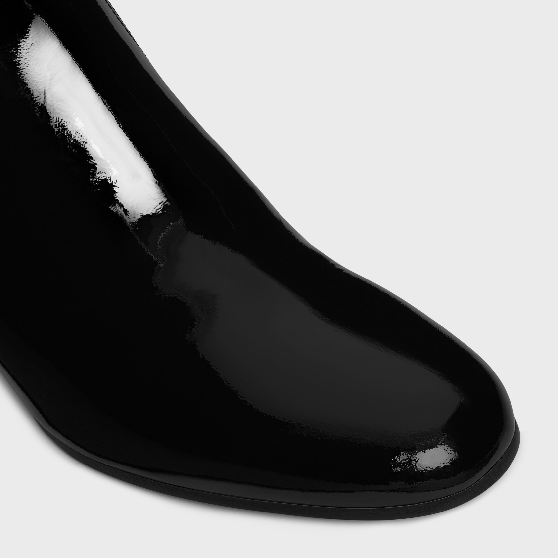 LES BOTTES CELINE TRIOMPHE ZIPPED BOOT in PATENT CALFSKIN - 4