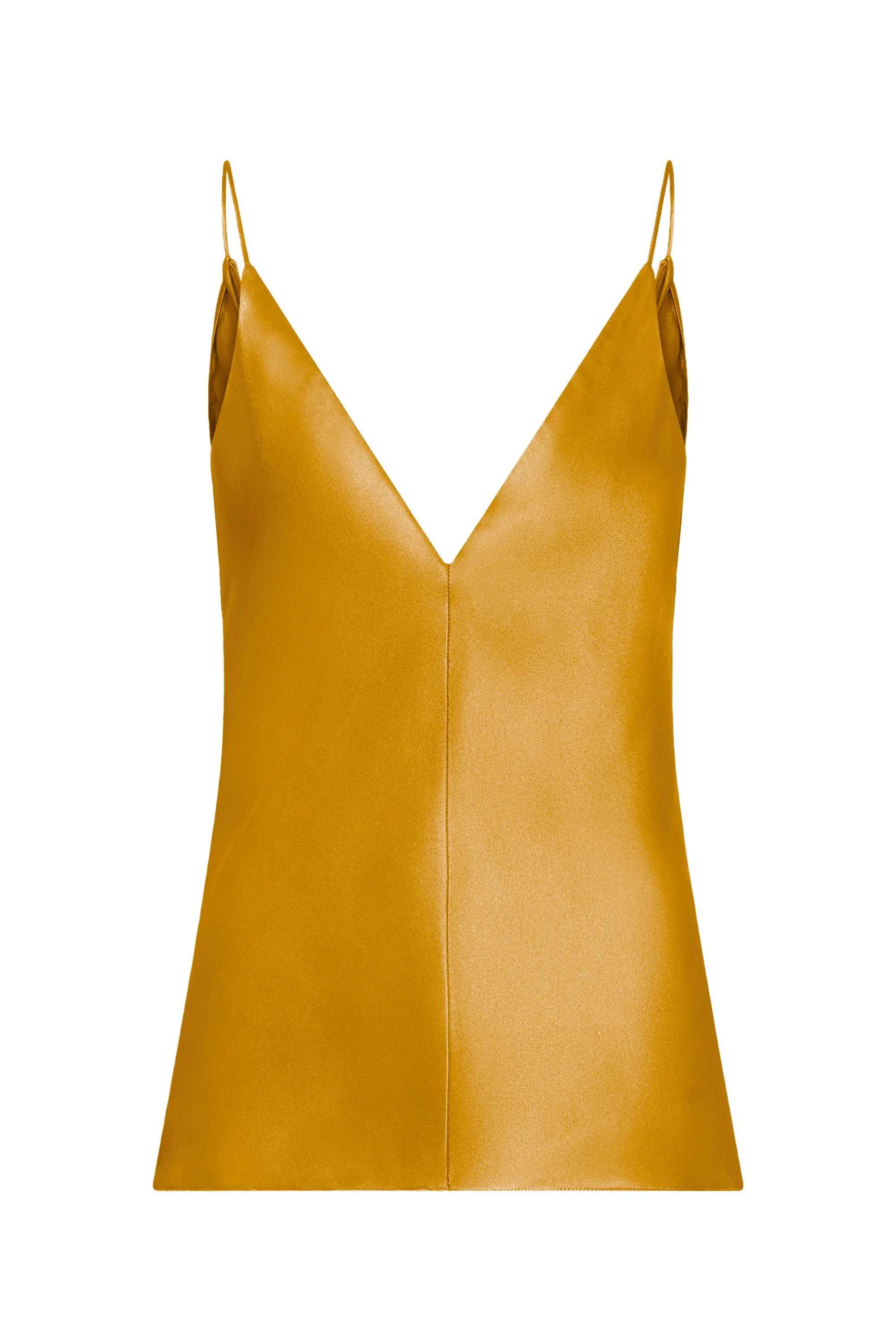 Maria Top in Golden Birch Silk Satin - 1