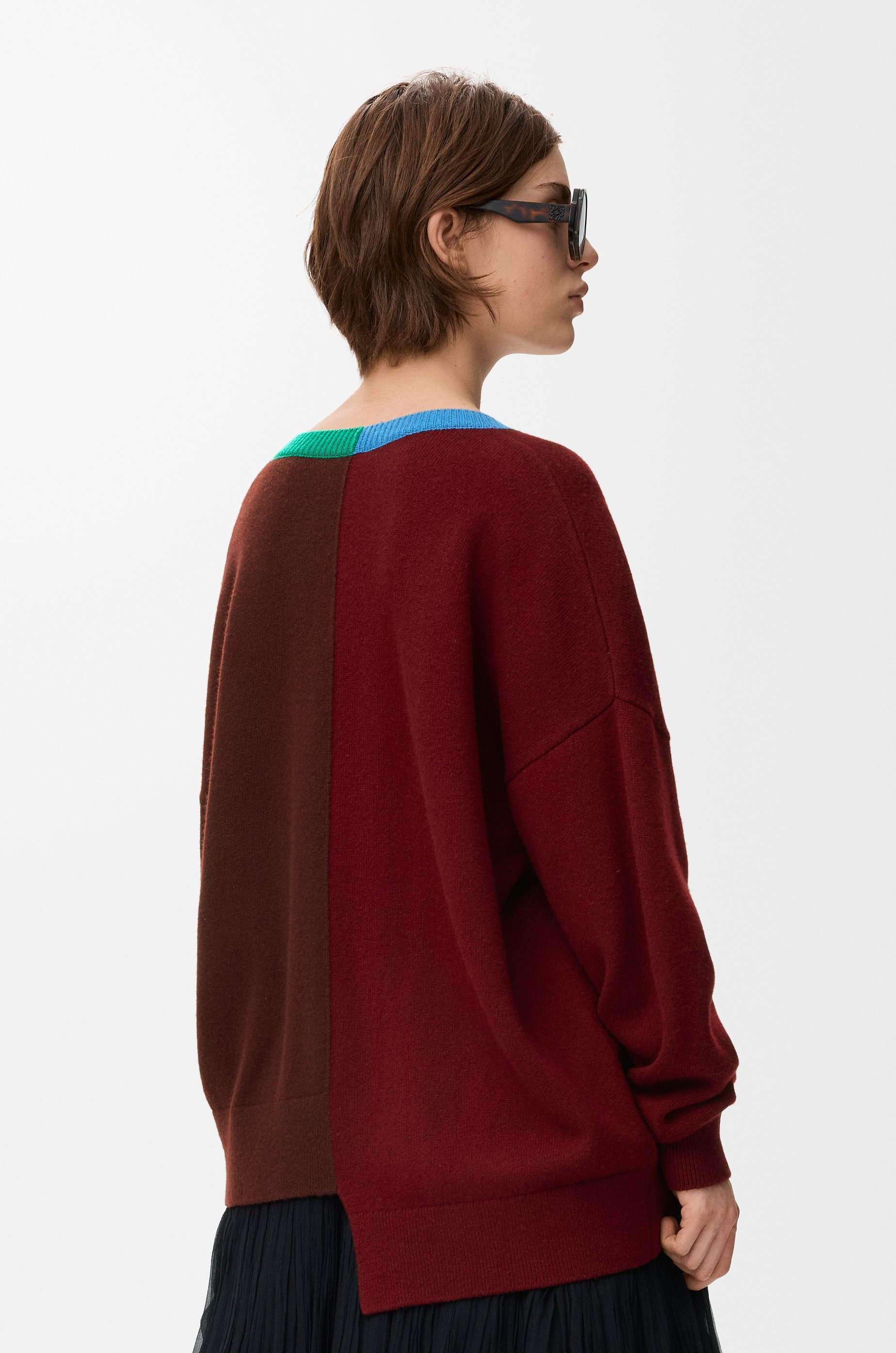 Asymmetric sweater in wool - 4