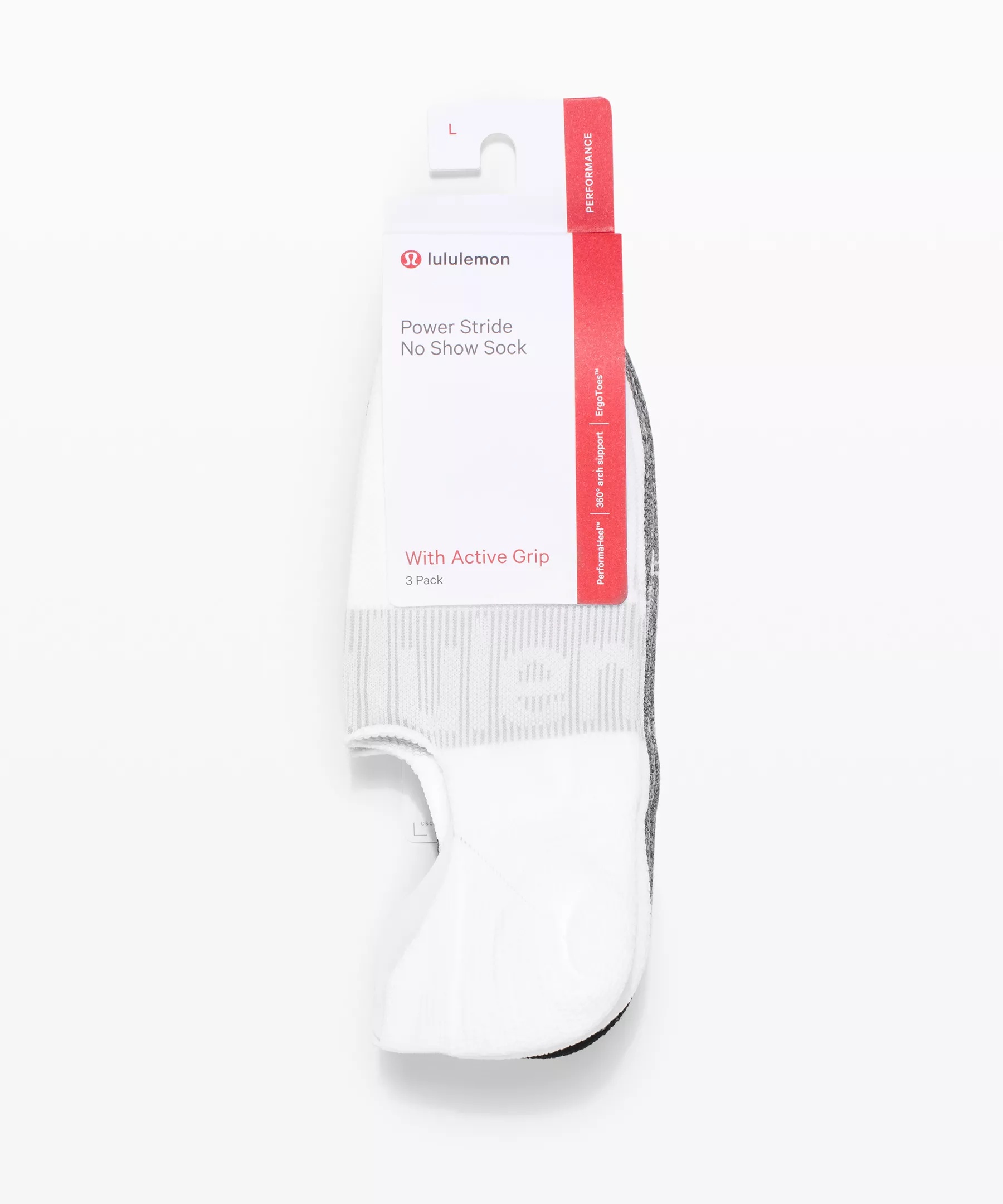 Women's Power Stride No-Show Socks with Active Grip *3 Pack - 4