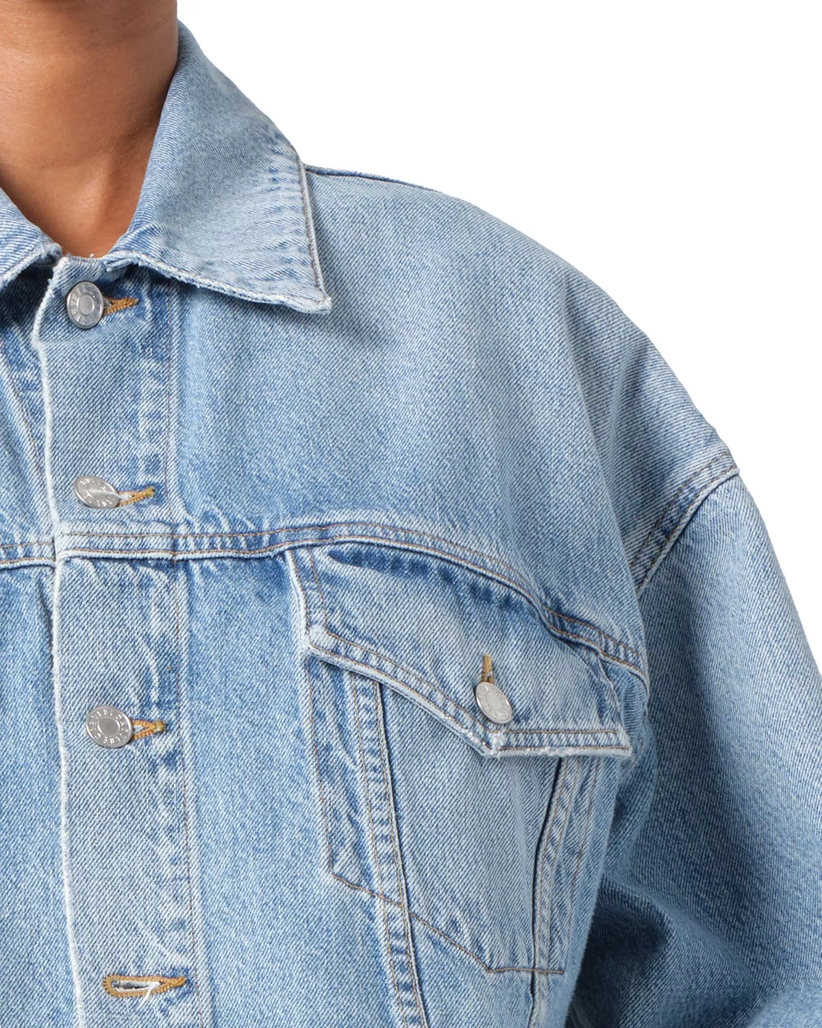 Palmer Cropped Denim Jacket - 7