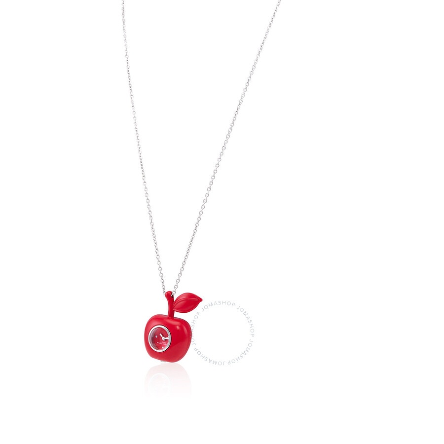 Marc Jacobs Quartz Red Dial The Bauble Apple Pendant Ladies Necklace Watch MJ0120184729 - 2