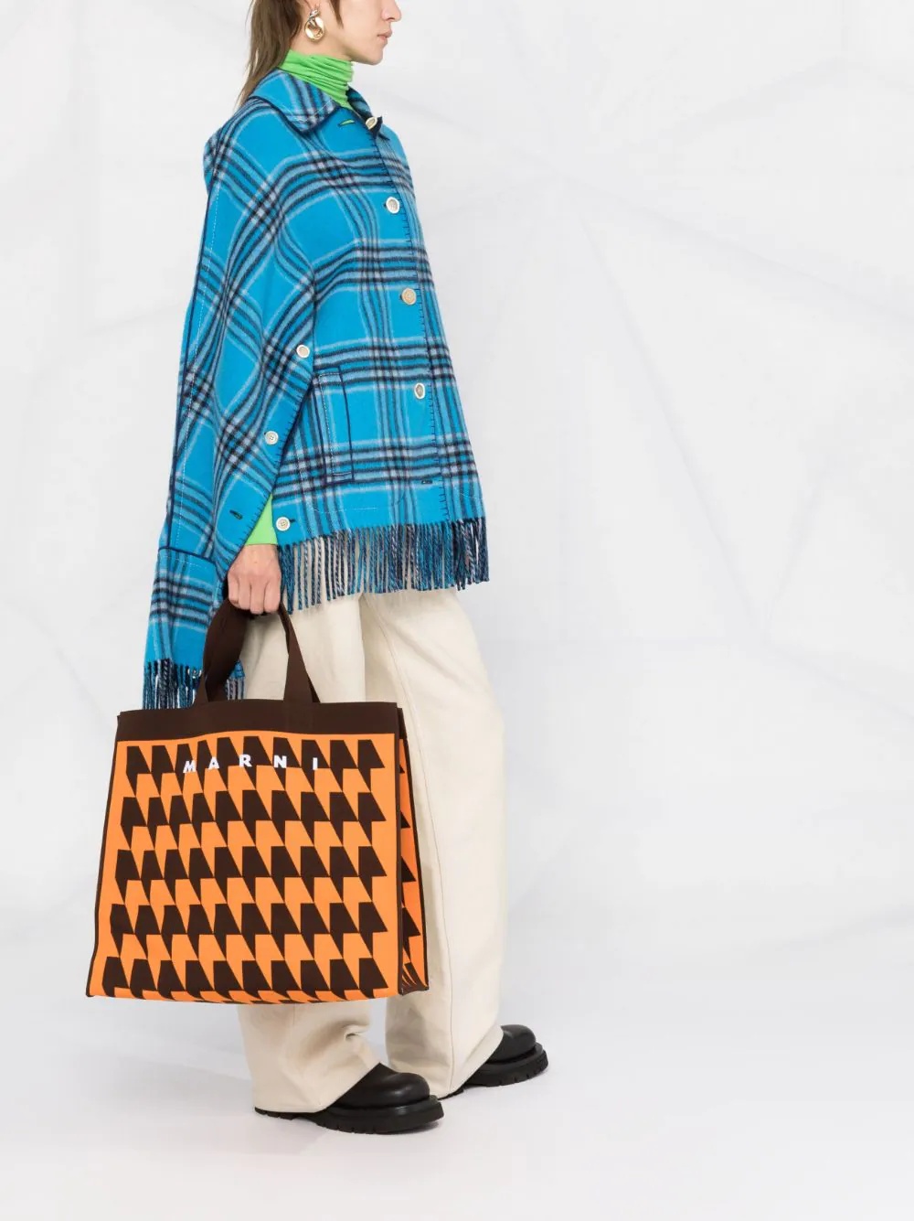 houndstooth-print tote bag - 2