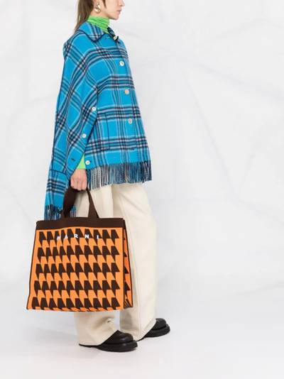 Marni houndstooth-print tote bag outlook