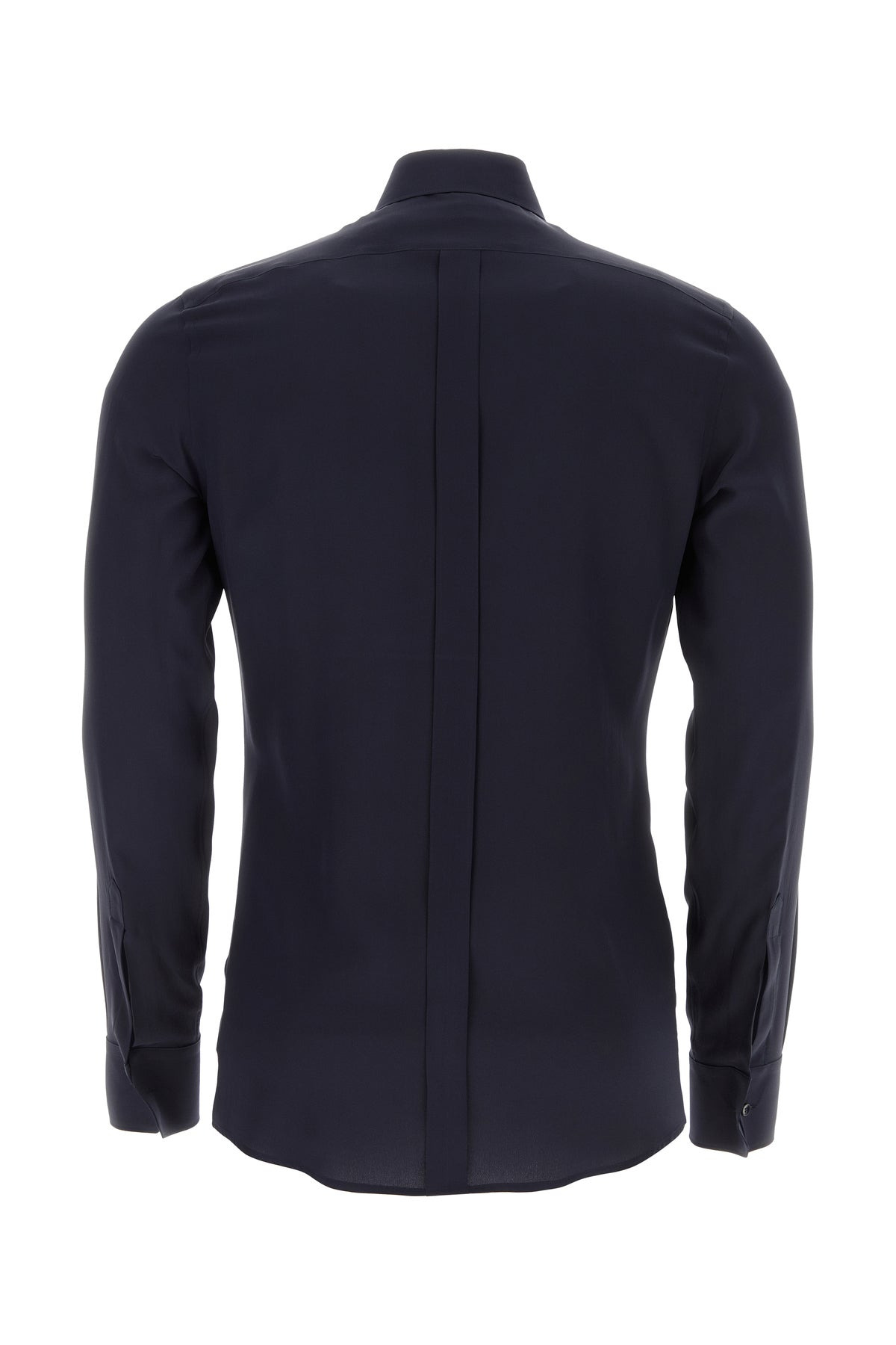 Midnight blue crepe shirt - 2
