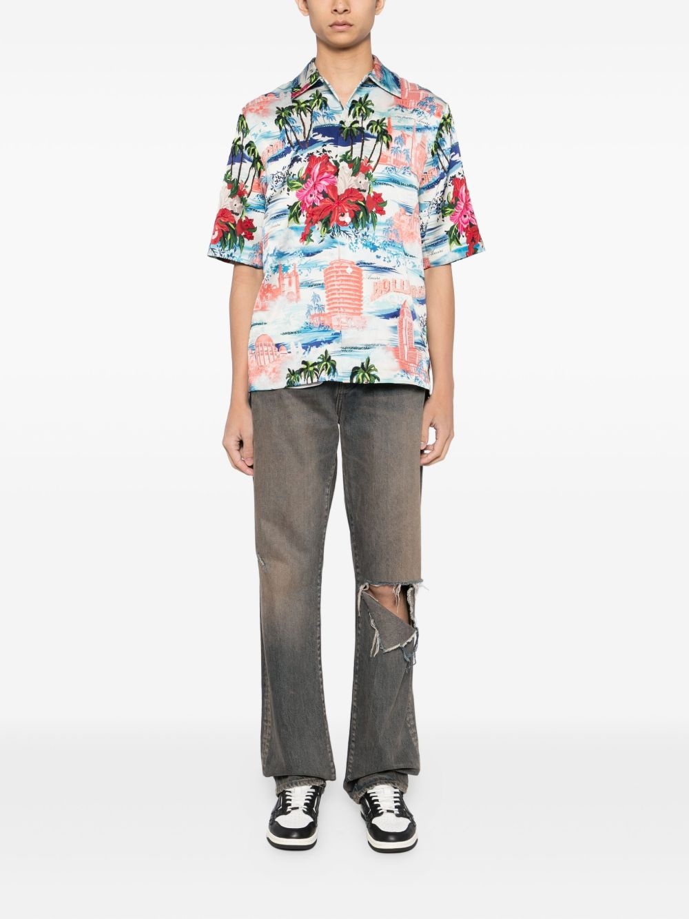 TROPICAL-PRINT SHORT-SLEEVE SHIRT - 2