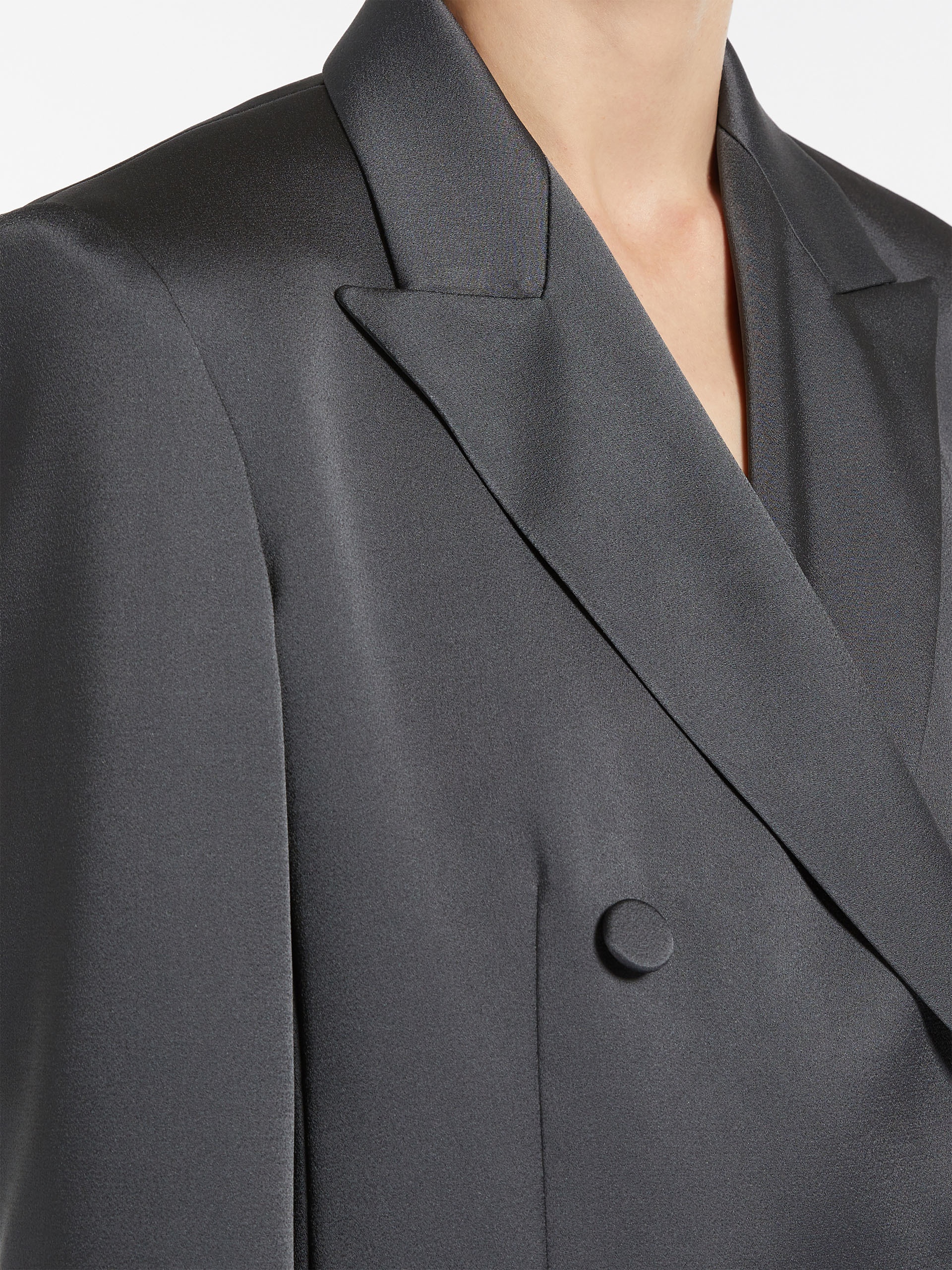 TEIERA Double-breasted envers satin blazer - 5