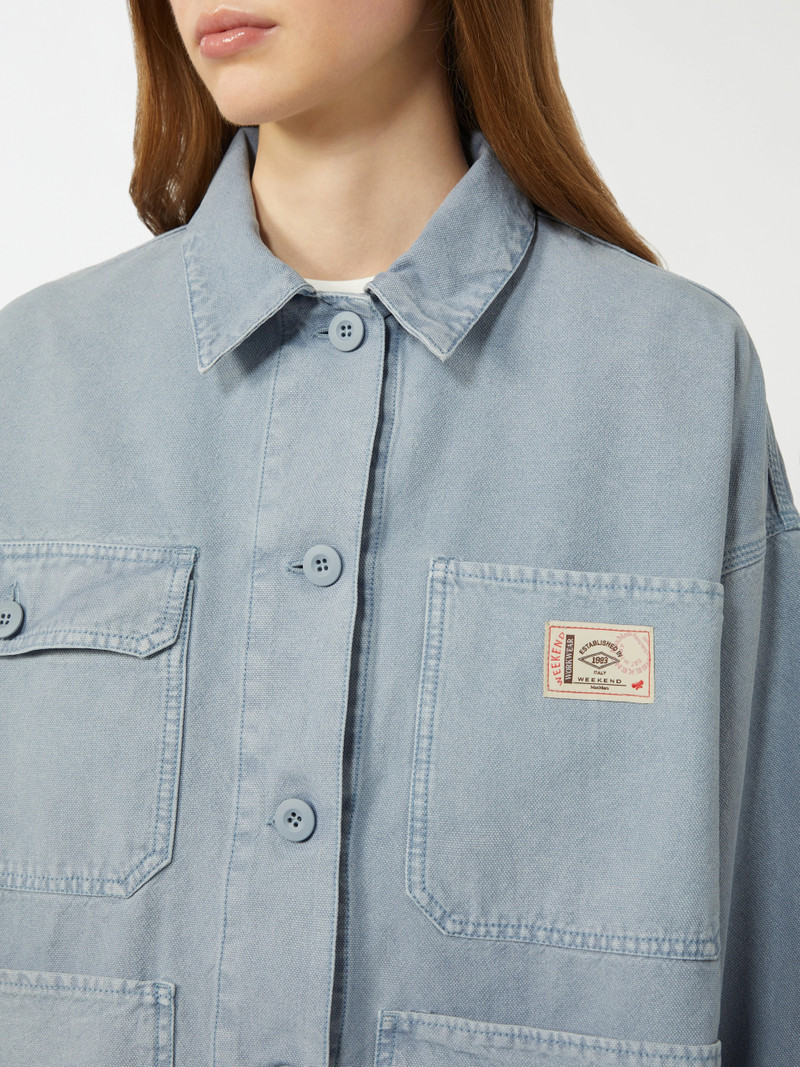 ALBUM Cotton canvas workwear jacket - LIGHT BLUE 6