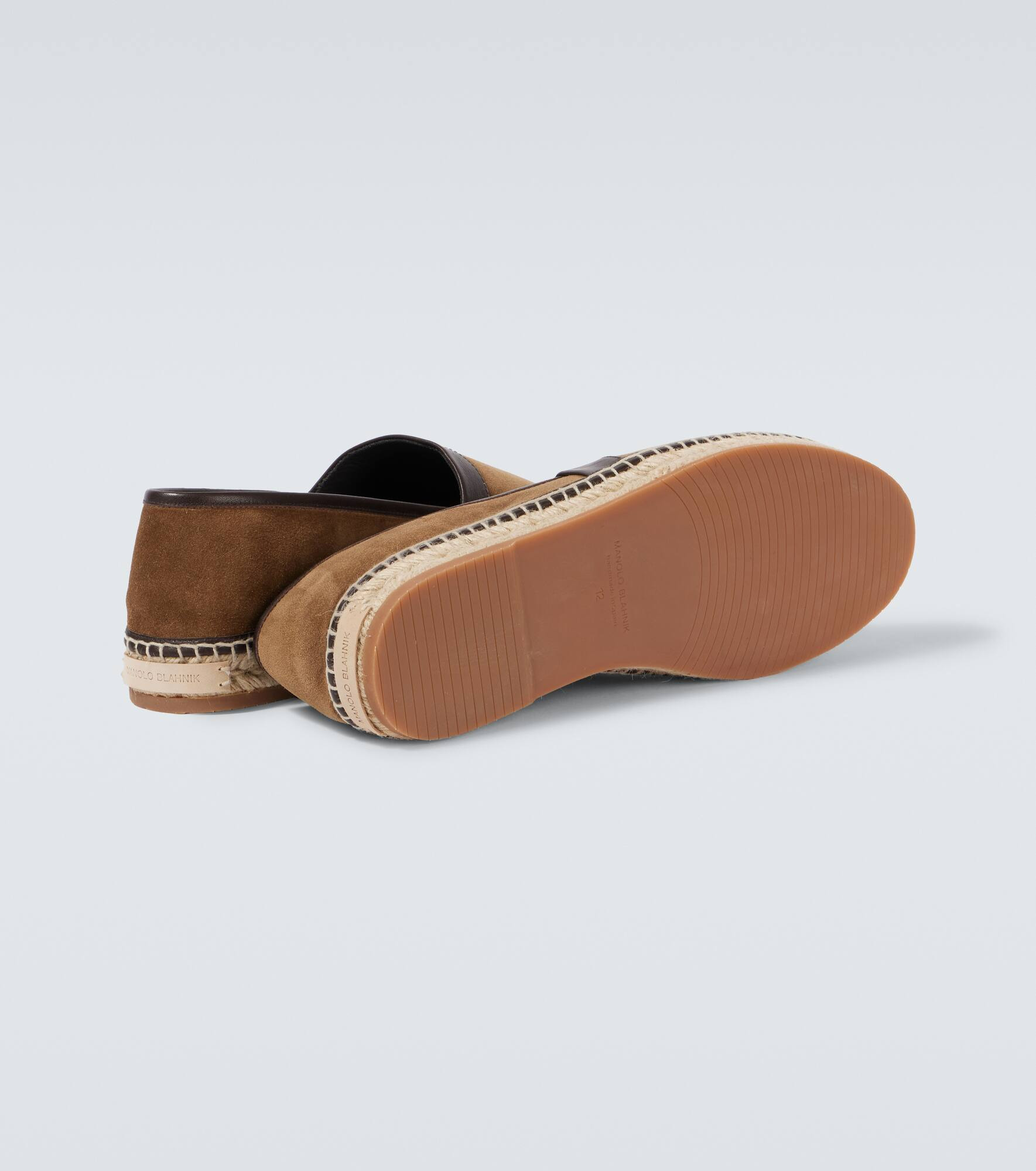 Nerano leather-trimmed suede espadrilles - 7