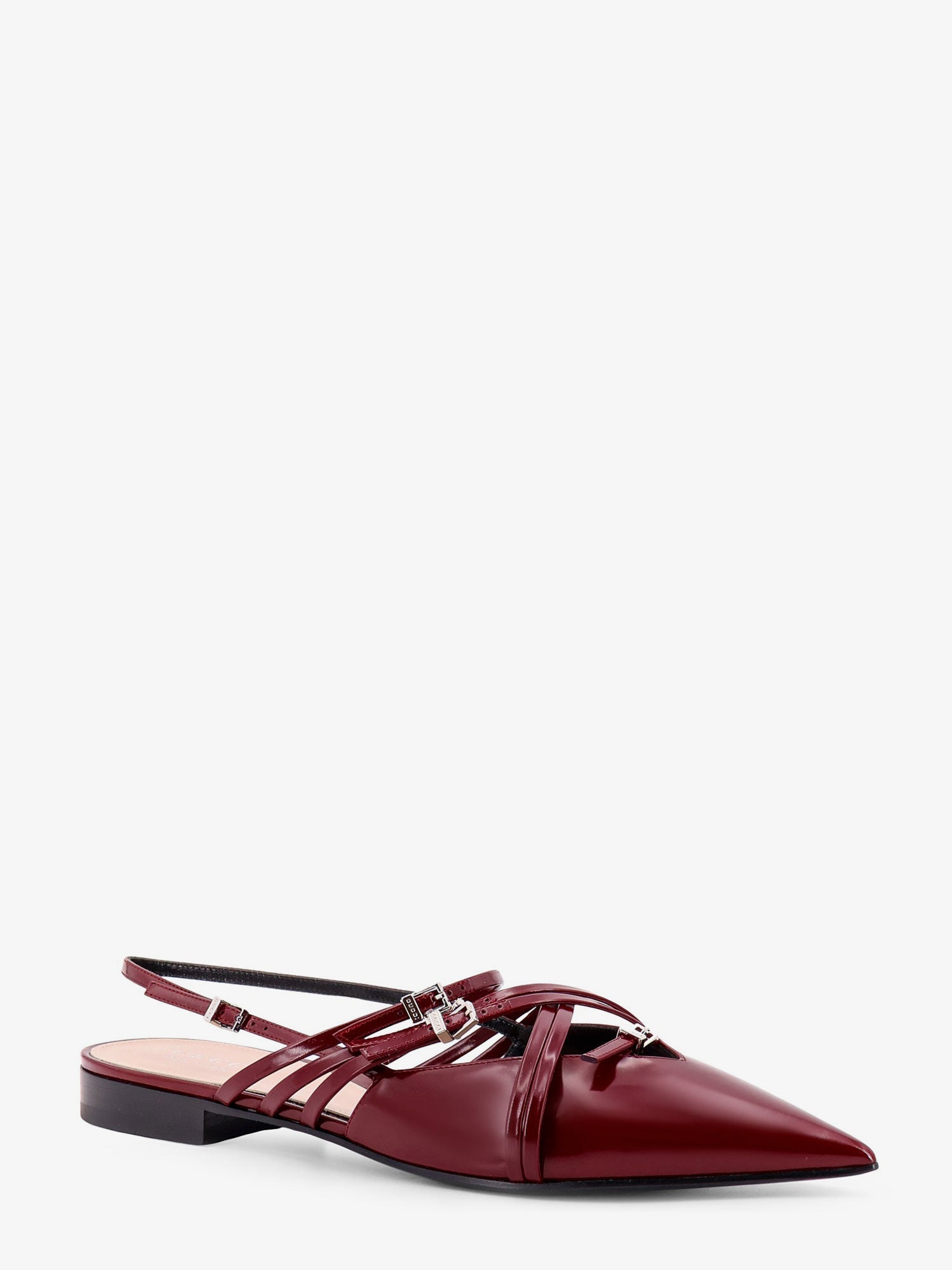 Leather Slingback With Bands And Gucci Buckle - 2