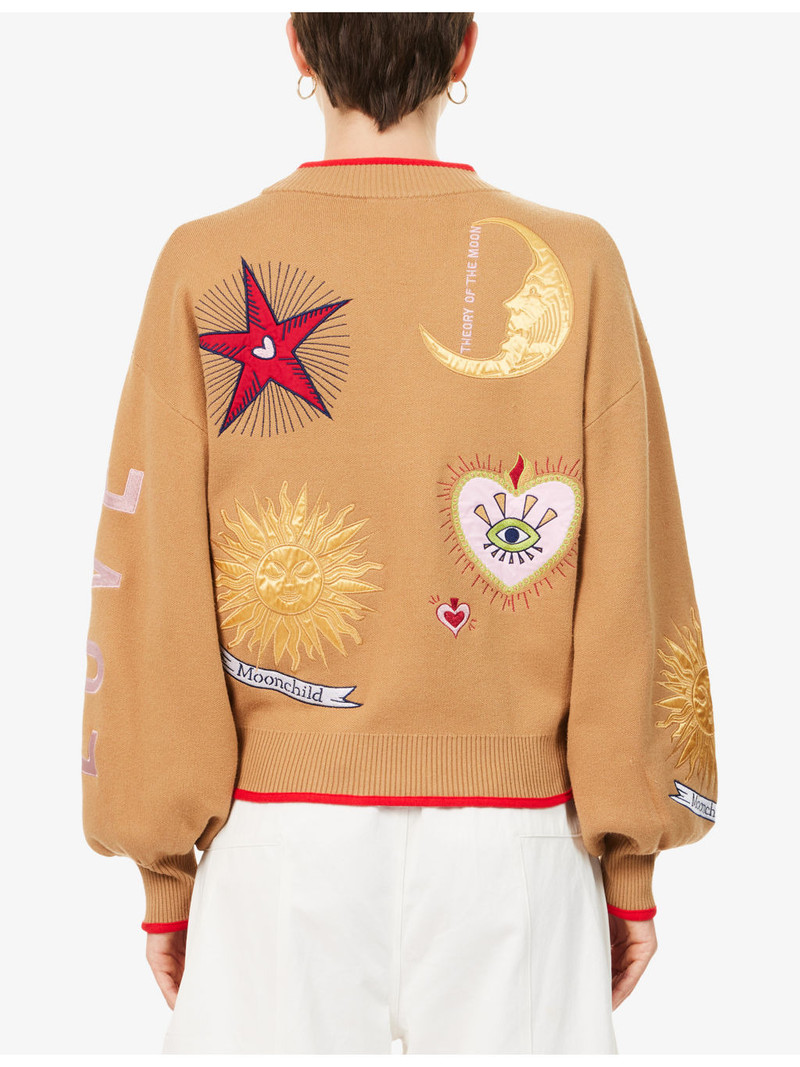Mystical Embroidered Knitted Cardigan 4