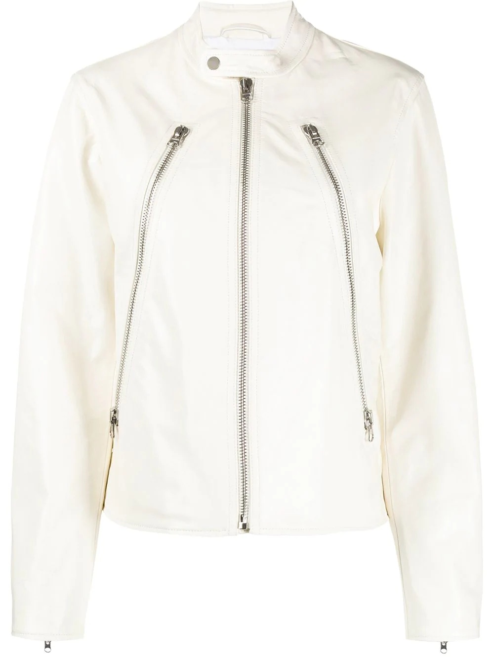 zip detail jacket - 1