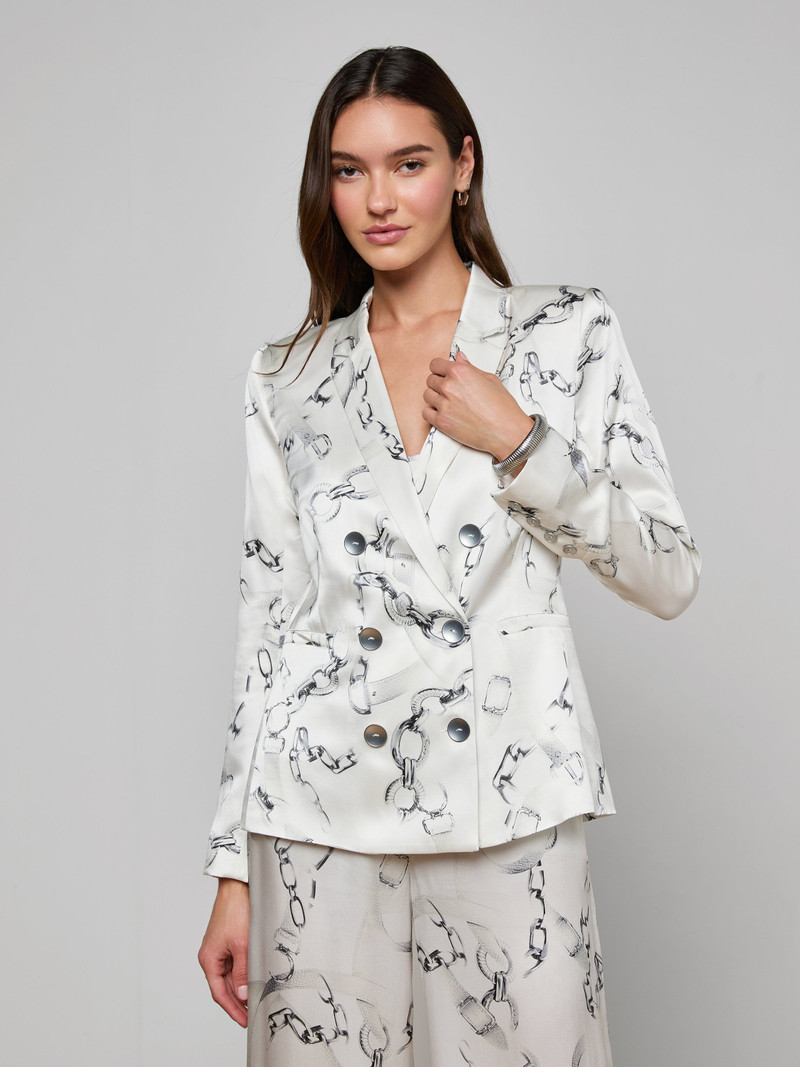 L'AGENCE Colin Silk Blazer outlook