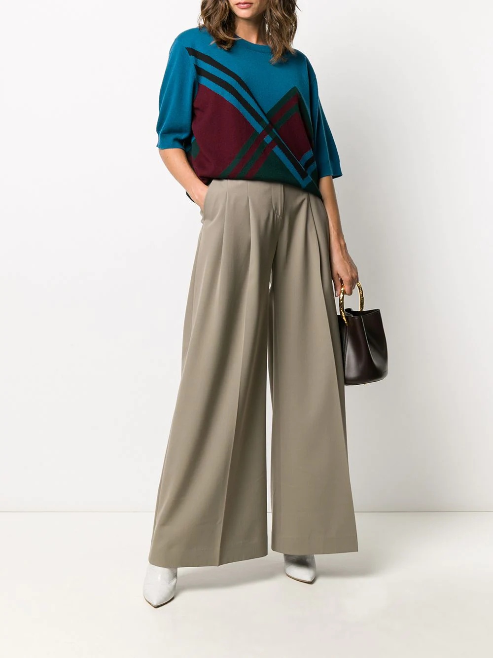 high-rise wide leg trousers - 2