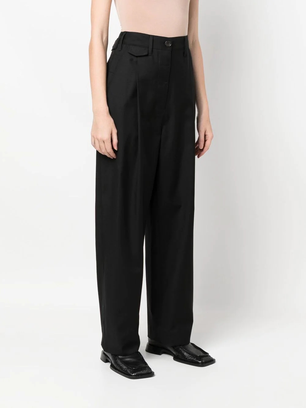 high-waisted tailored trousers - 3