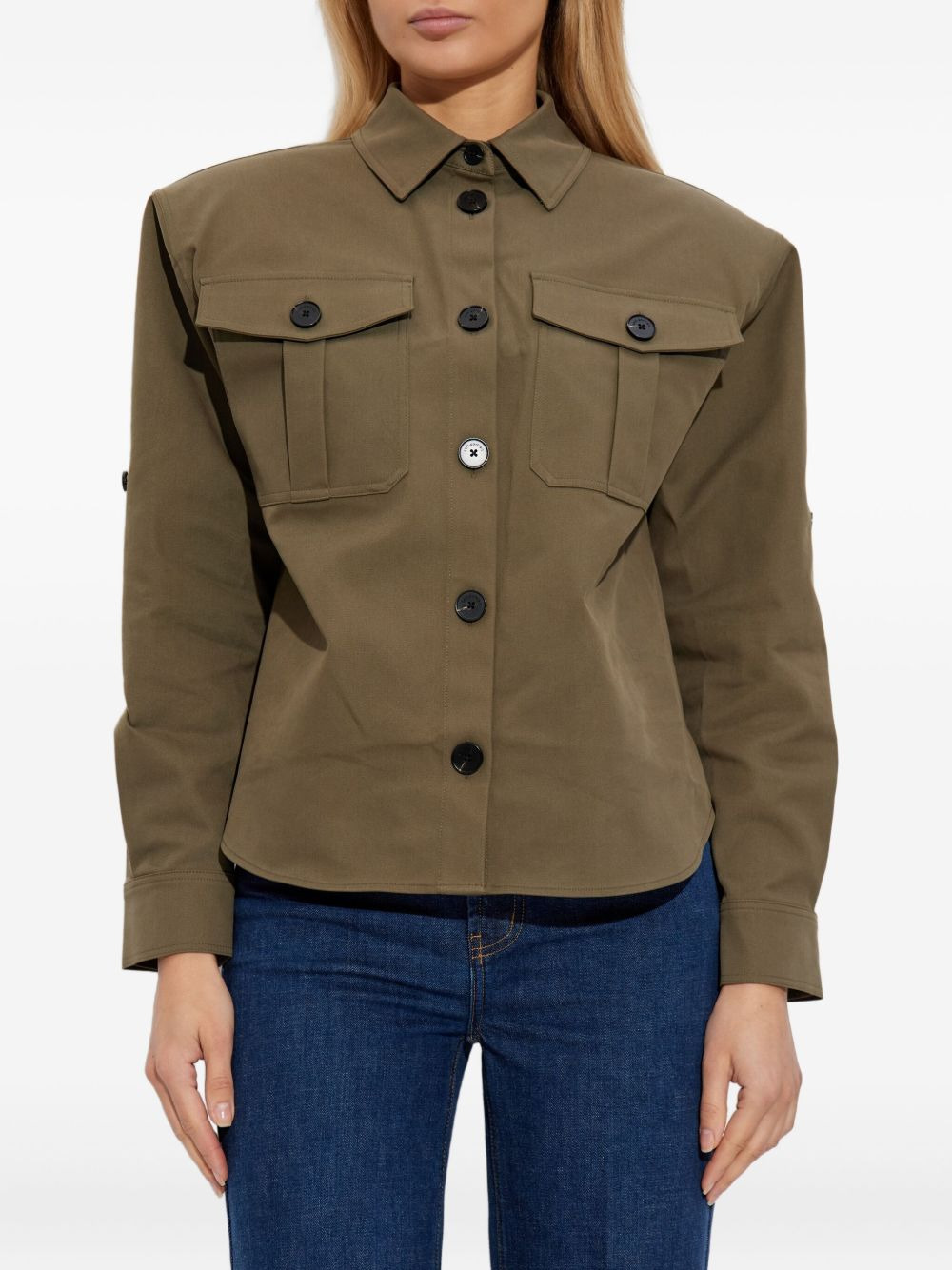 padded-shoulder shirt - 3