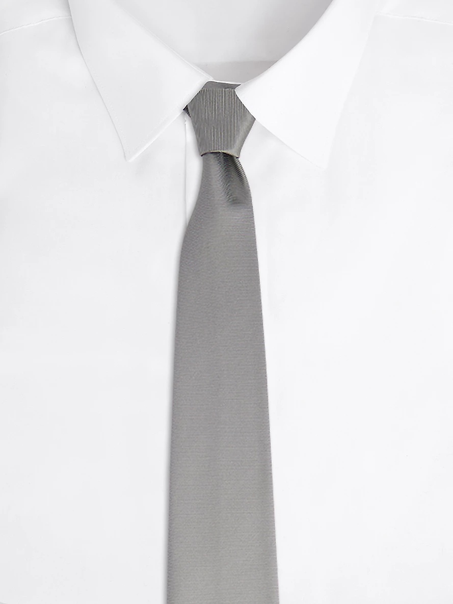 Wide-blade textured silk tie - 3