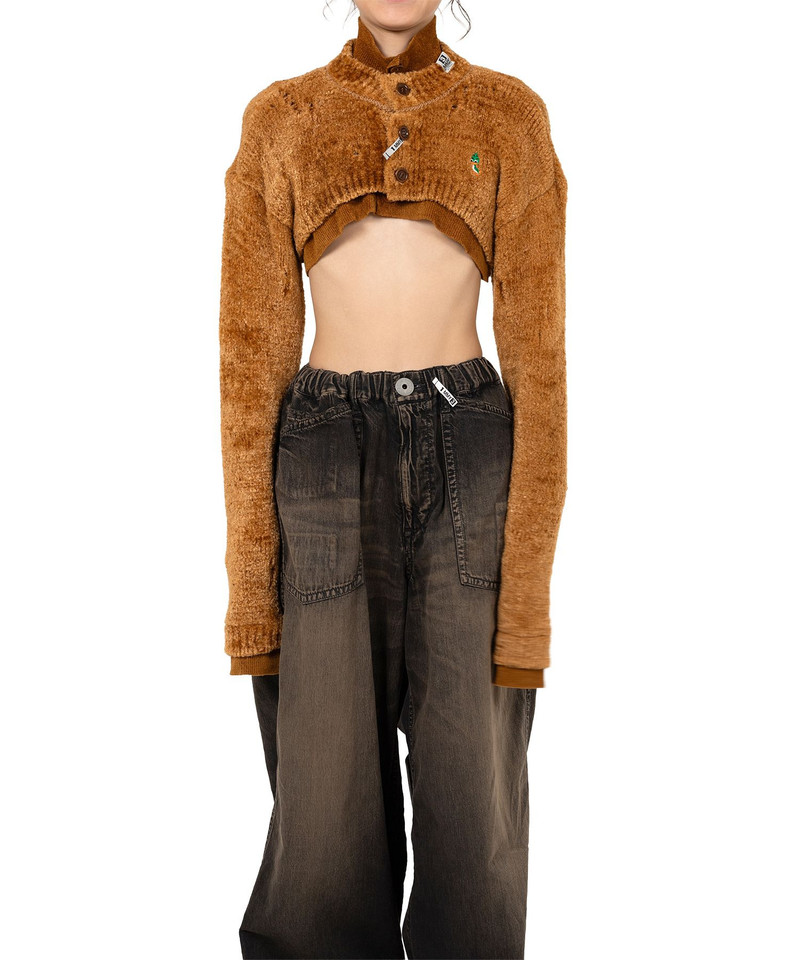 Layered Cropped Knit Cardigan 9