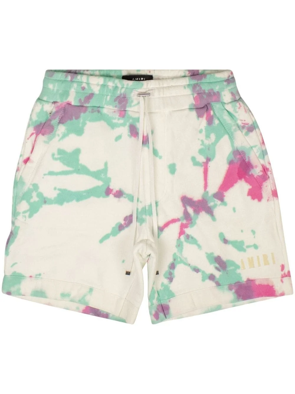 tie dye-print cotton shorts - 1
