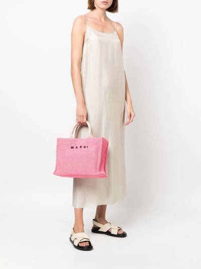 Marni logo top-handle tote outlook