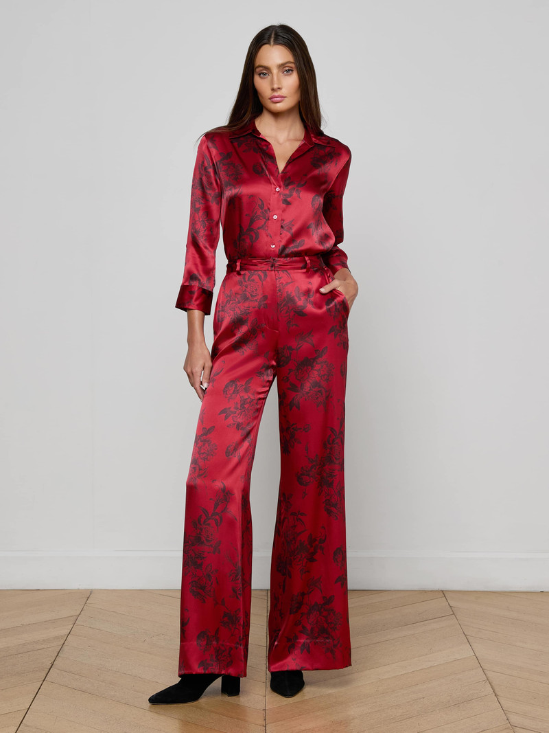 L'AGENCE Pilar Silk Wide-Leg Pant outlook