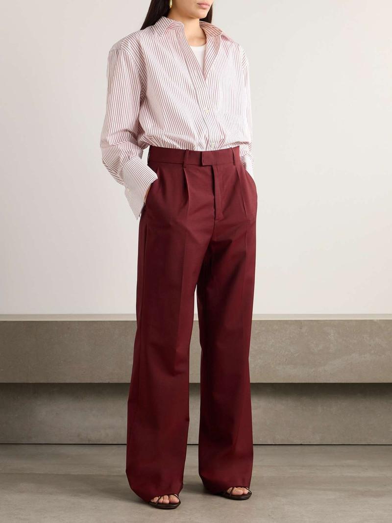 RÓHE Pleated wool and mohair-blend wide-leg trousers outlook