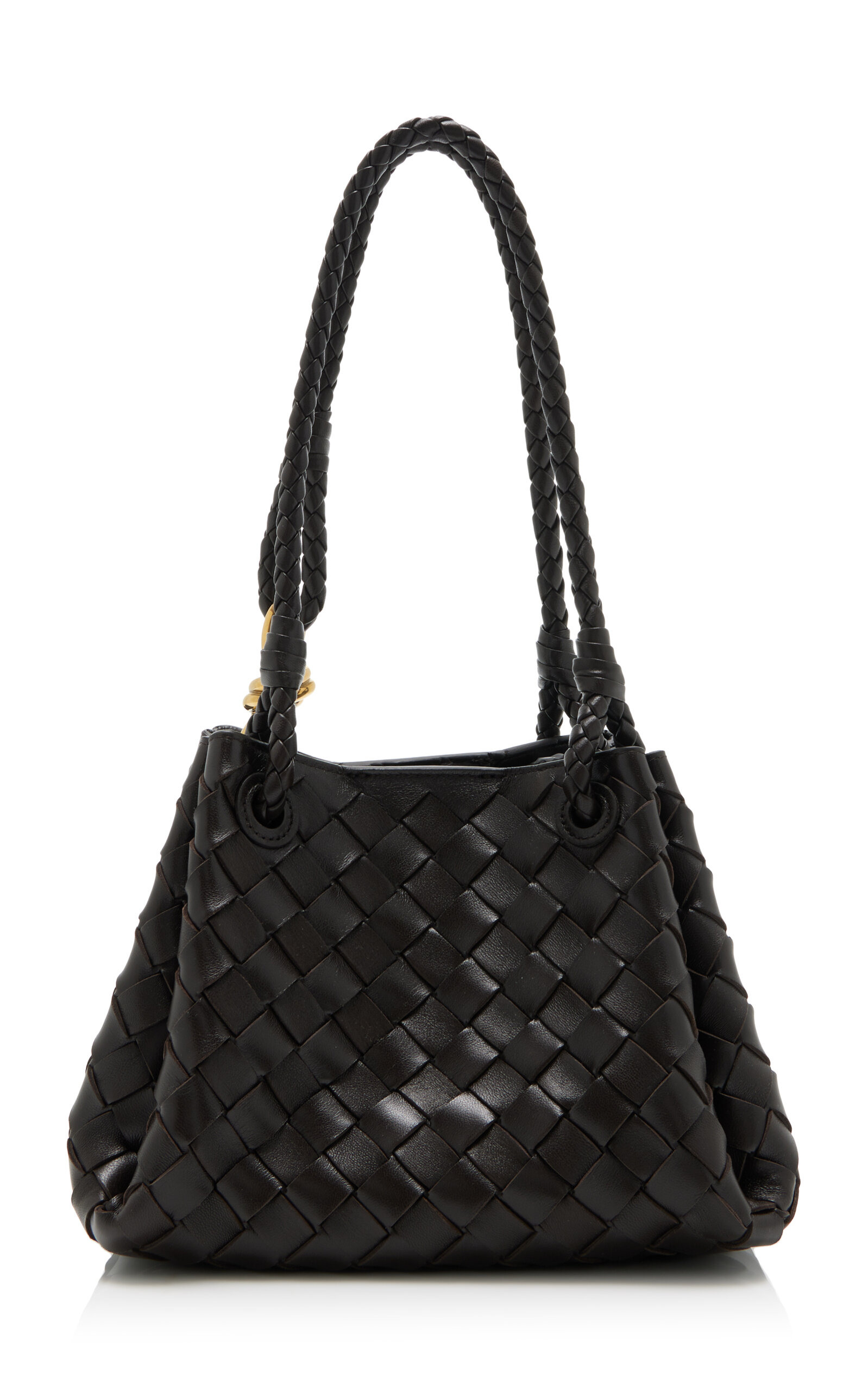 Small Andiamo Intrecciato Leather Bag brown - 5