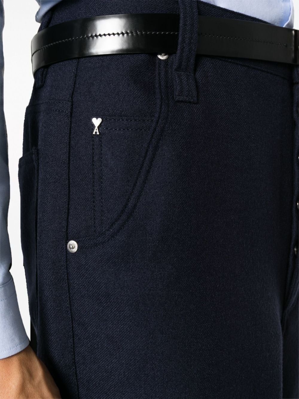 straight-leg virgin-wool trousers - 5