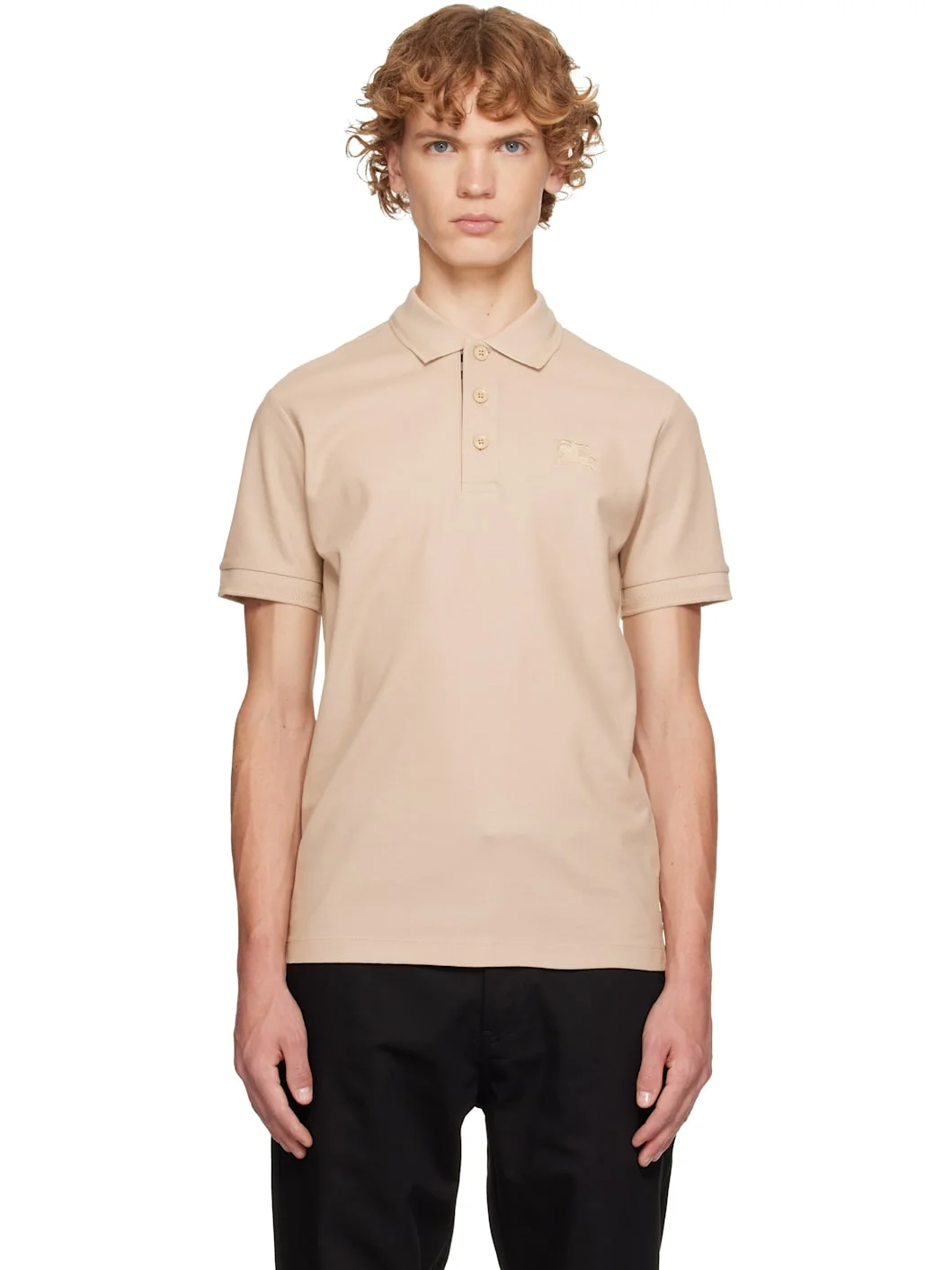 Beige Cotton Polo - 1