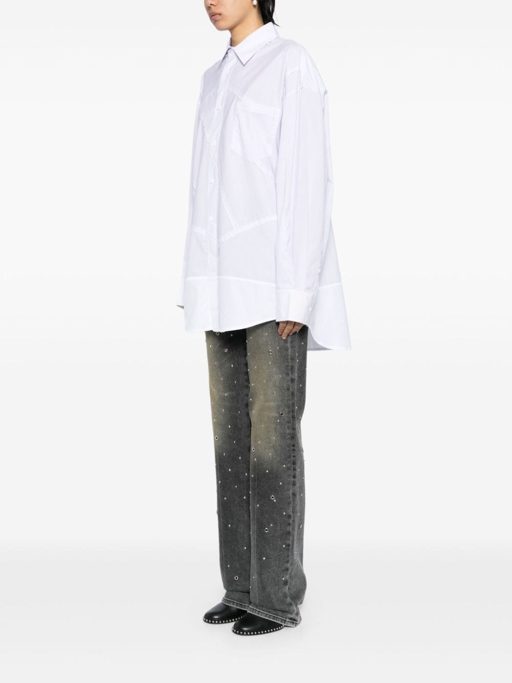embroidered-logo shirt - 3