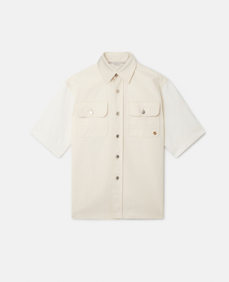 Oversized Utility Denim Shirt - 1
