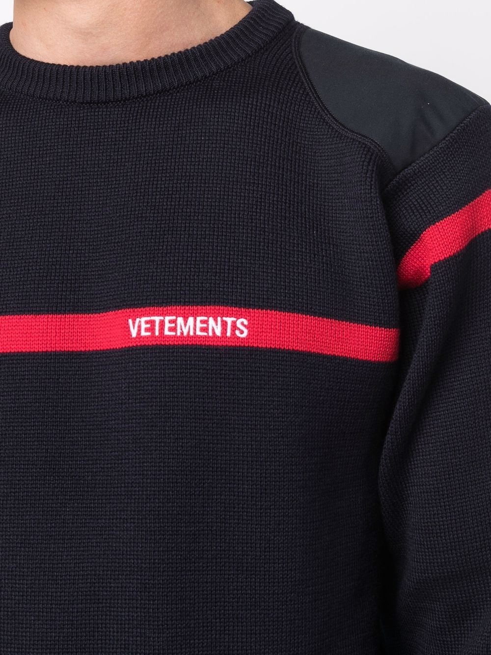 logo-embroidered merino sweater - 6