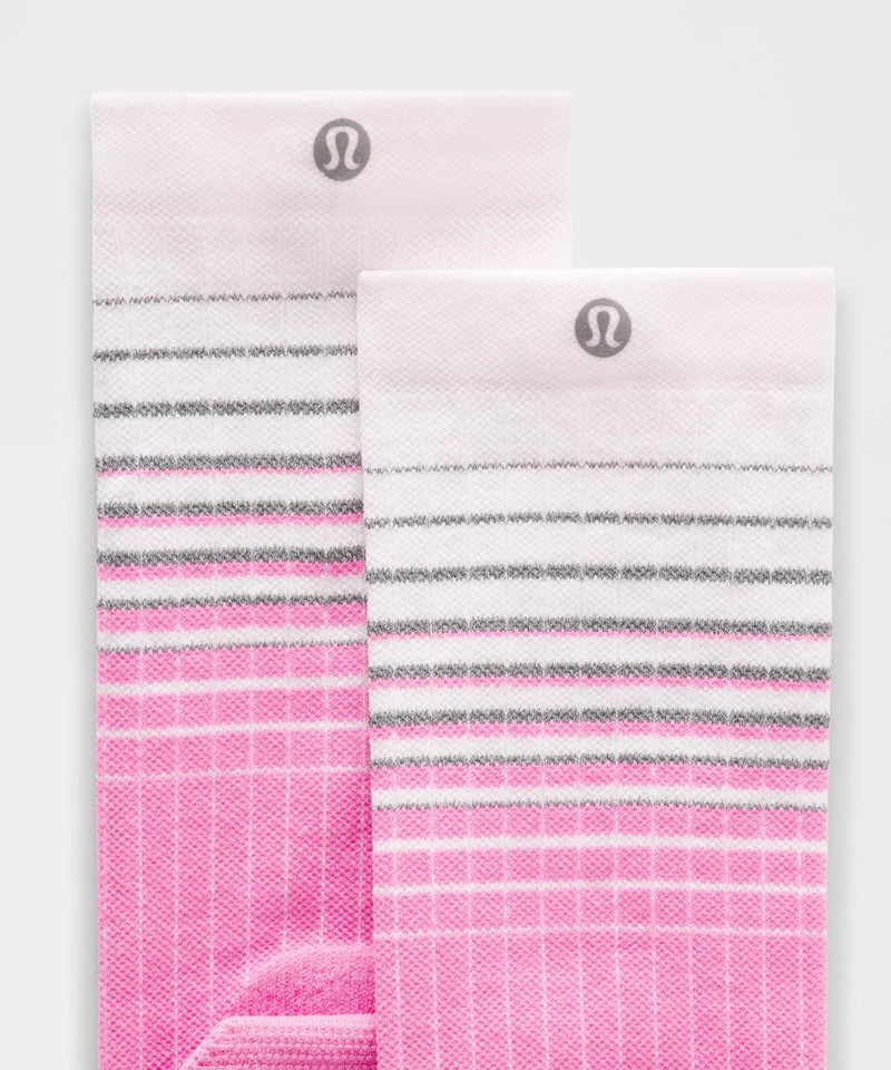 lululemon Unisex Power Stride Crew Socks Reflective Grid *Updated outlook