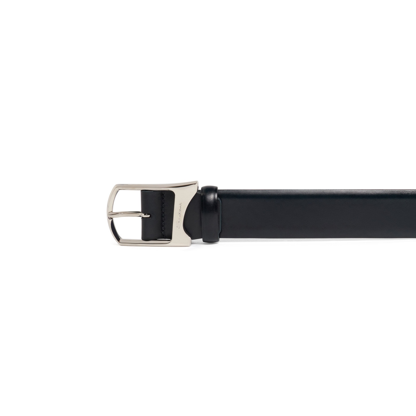 Men's green leather adjustable belt - 2