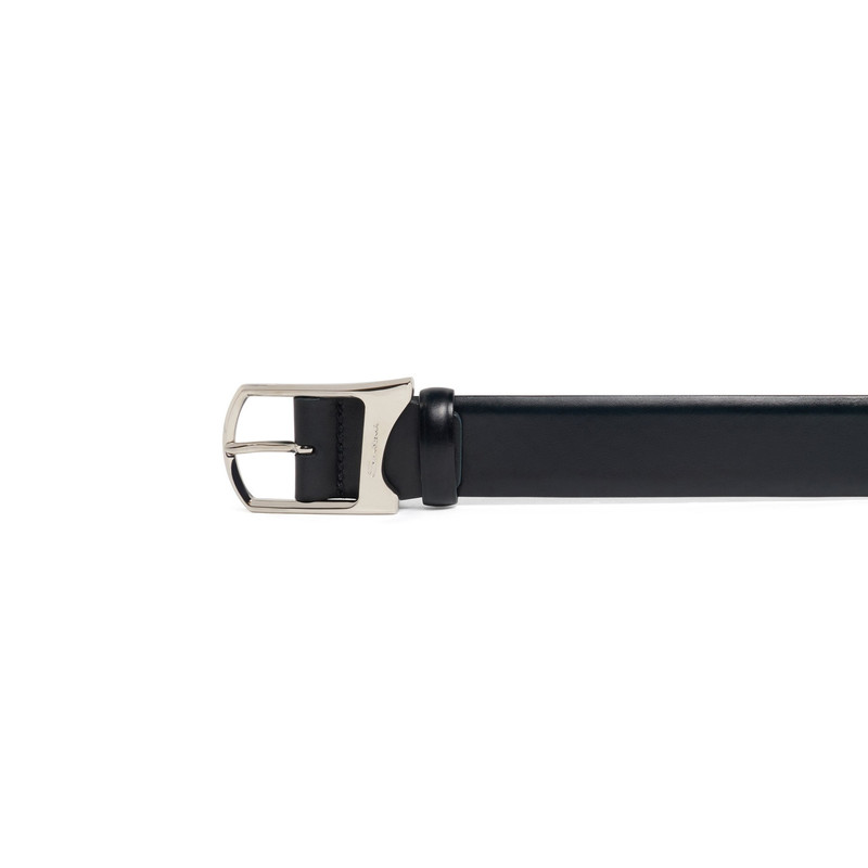 Santoni Men's green leather adjustable belt outlook