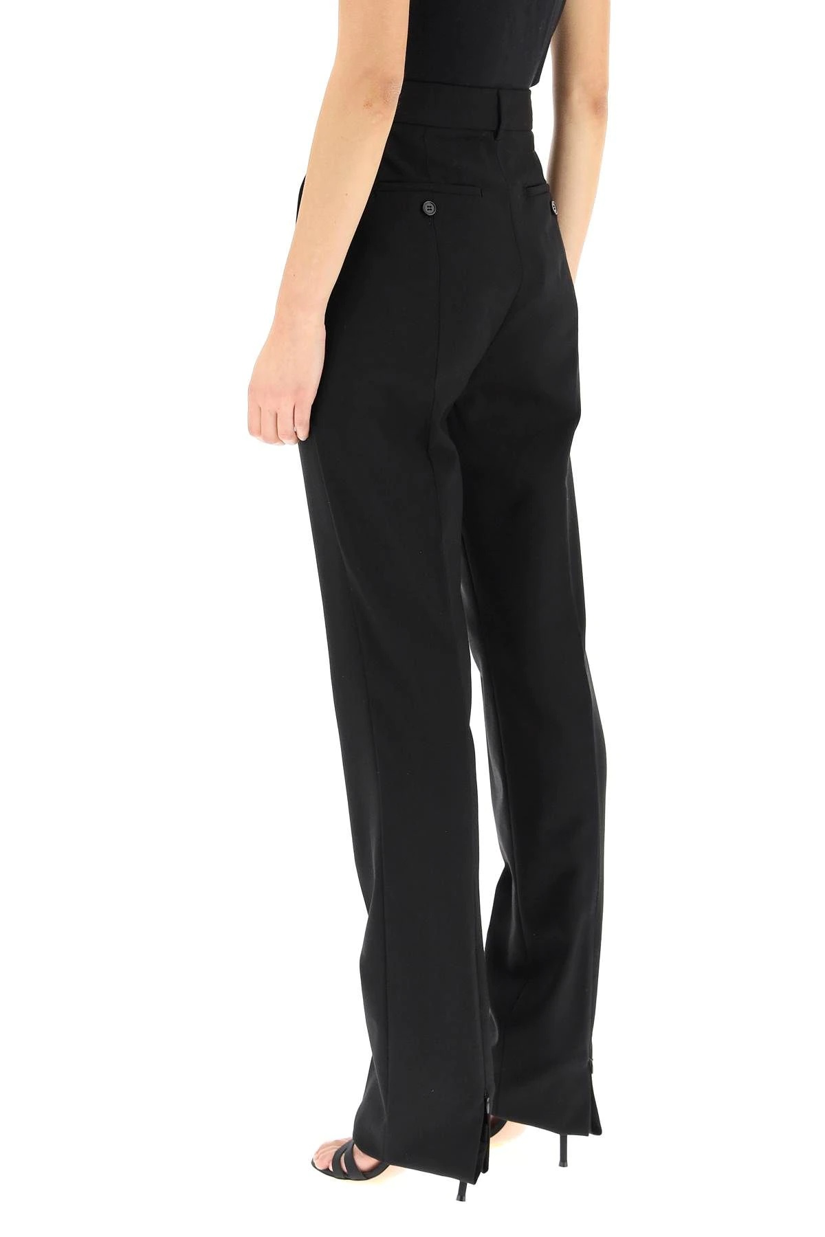 WOOL TROUSERS WITH ZIP - 4